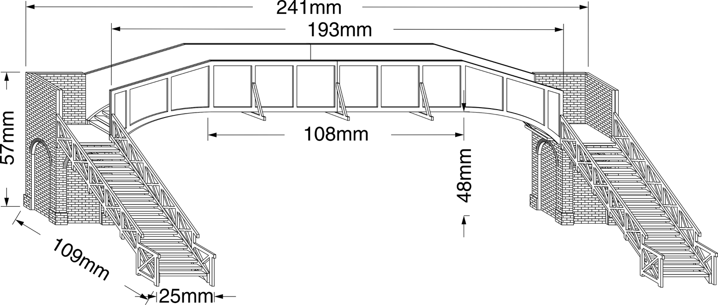 B 00-32 OO gauge Southern style platform footbridge