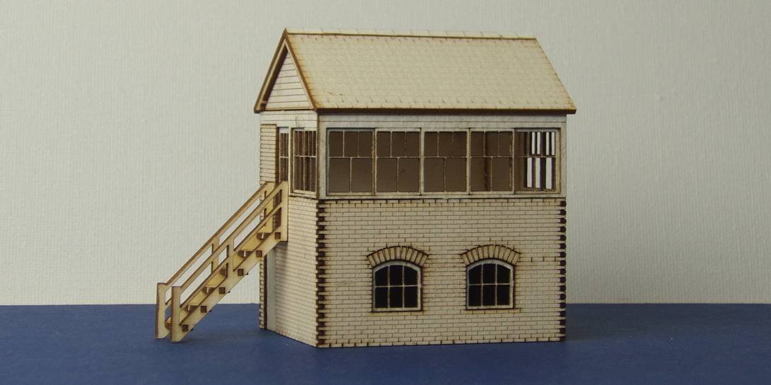 B 00-03 Small signal box with left and right stairs options