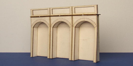 B 00-25 T-pack OO gauge retaining wall unit triple pack