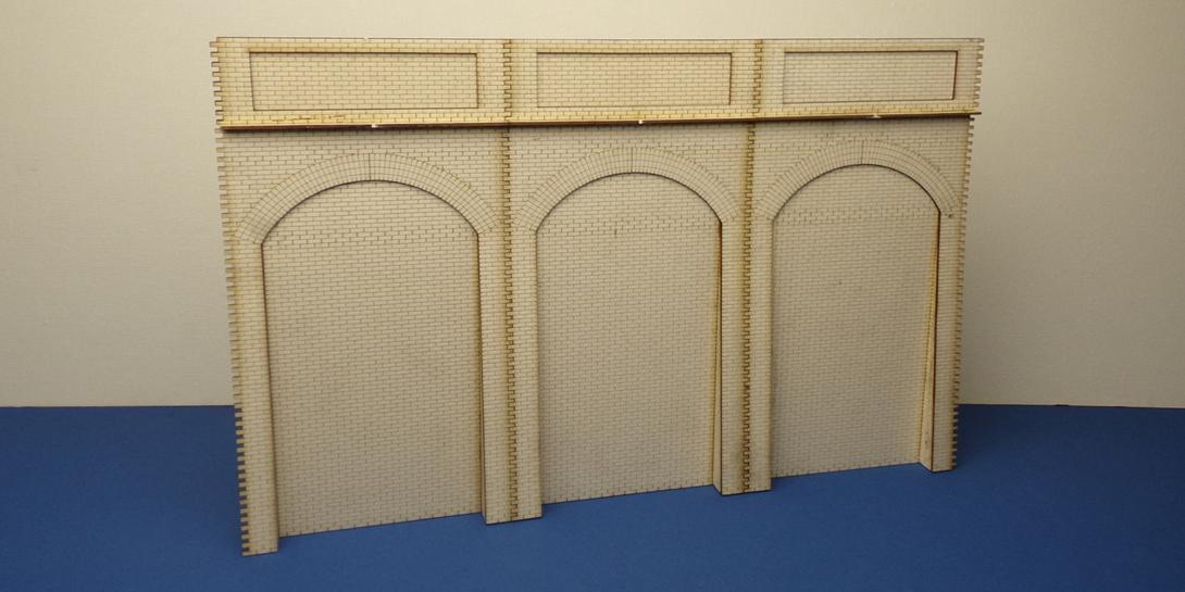 B 70-17 T-pack O gauge retaining wall unit triple pack