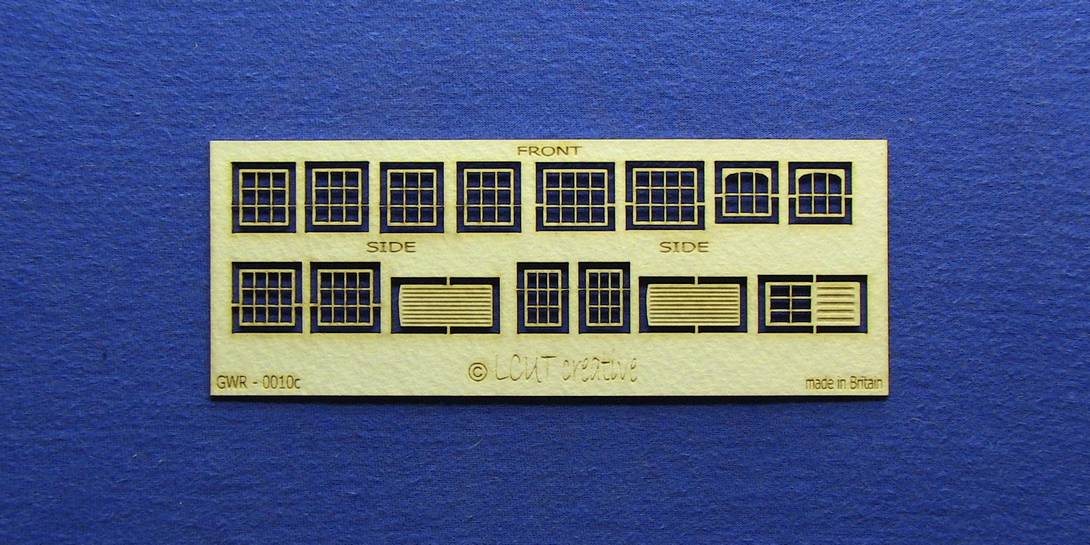 GWR 00-10c OO gauge GWR signal box windows and doors kit