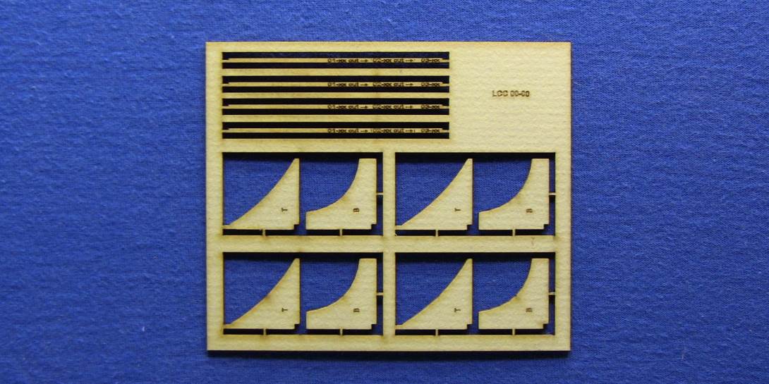 LCC 00-00 OO gauge kit of 4 corner supports