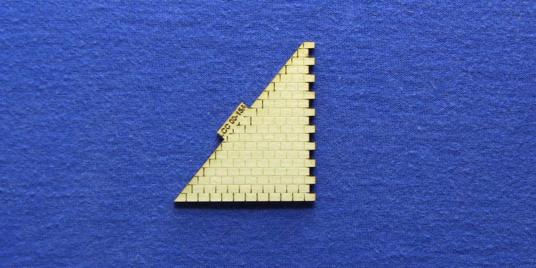 LCC 00-15A OO gauge hipped roof tiles panel with right side interlocking