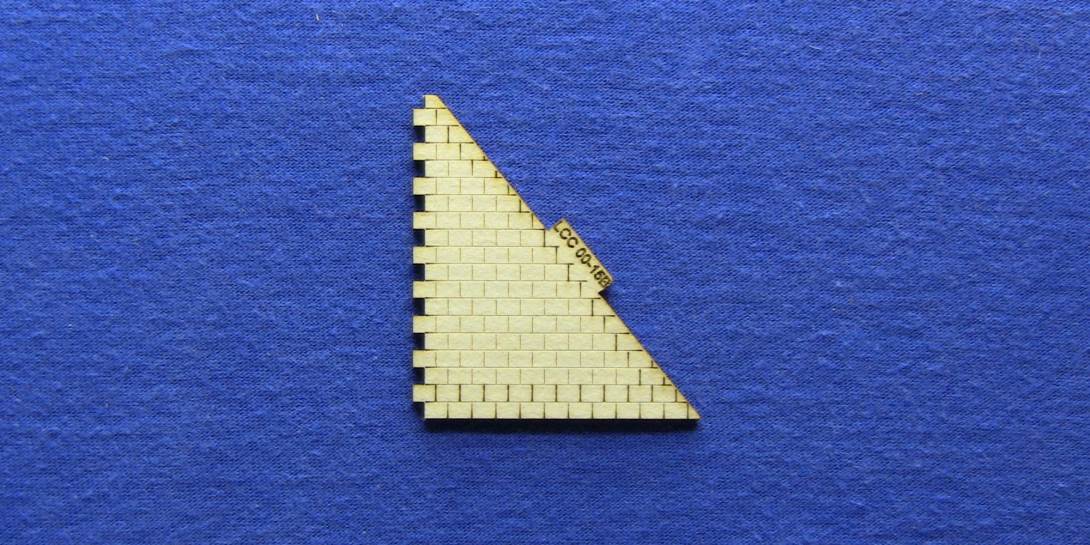 LCC 00-15B OO gauge hipped roof tiles panel with left side interlocking