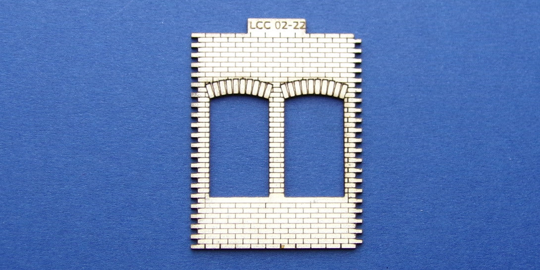 LCC 02-22 OO gauge double square window panel type 2