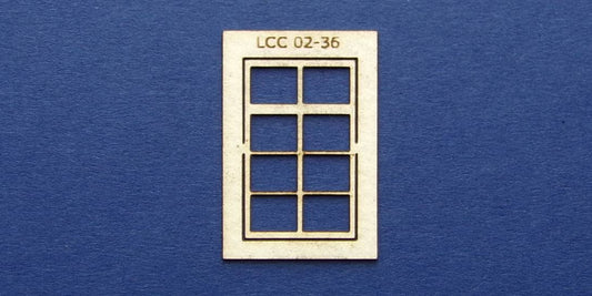 LCC 02-36 OO gauge square window with transom type 1