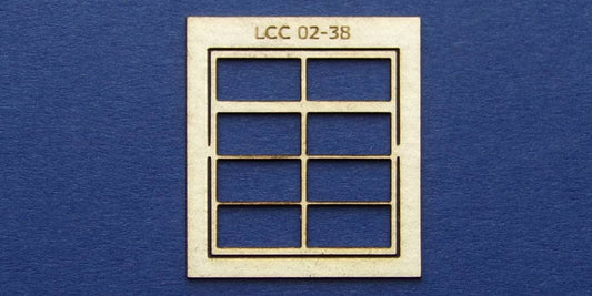 LCC 02-38 OO gauge square window with transom type 2