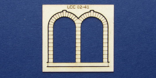 LCC 02-41 OO gauge stone decoration for double round window