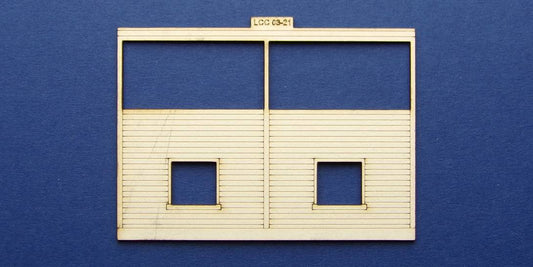 LCC 03-21 OO gauge medium signal box front wall wooden type