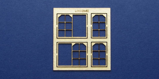 LCC 03-52 OO gauge set of windows for 03-22 to 03-25 type 2