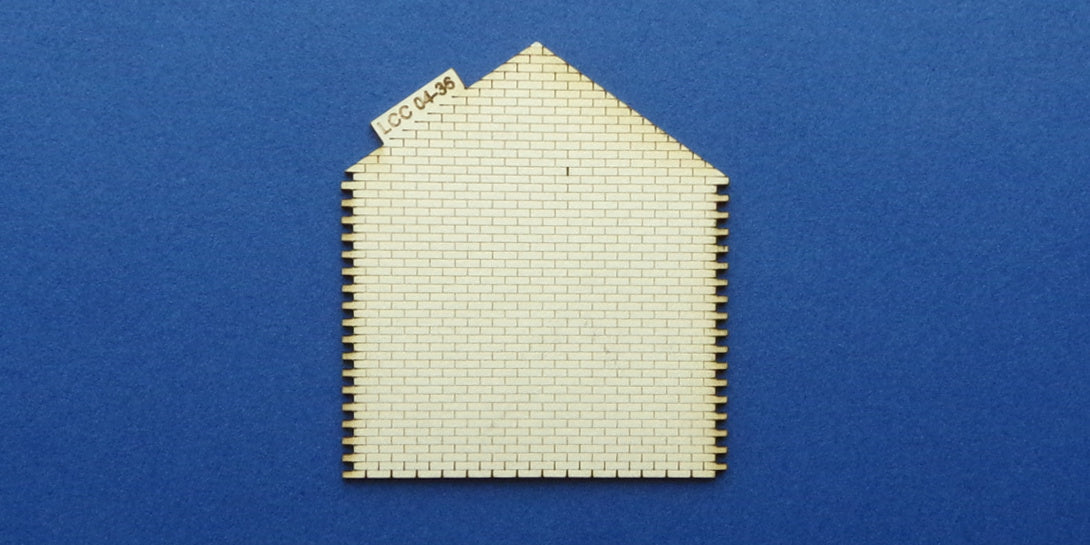 LCC 04-36 OO gauge gabled wall for goods shed office