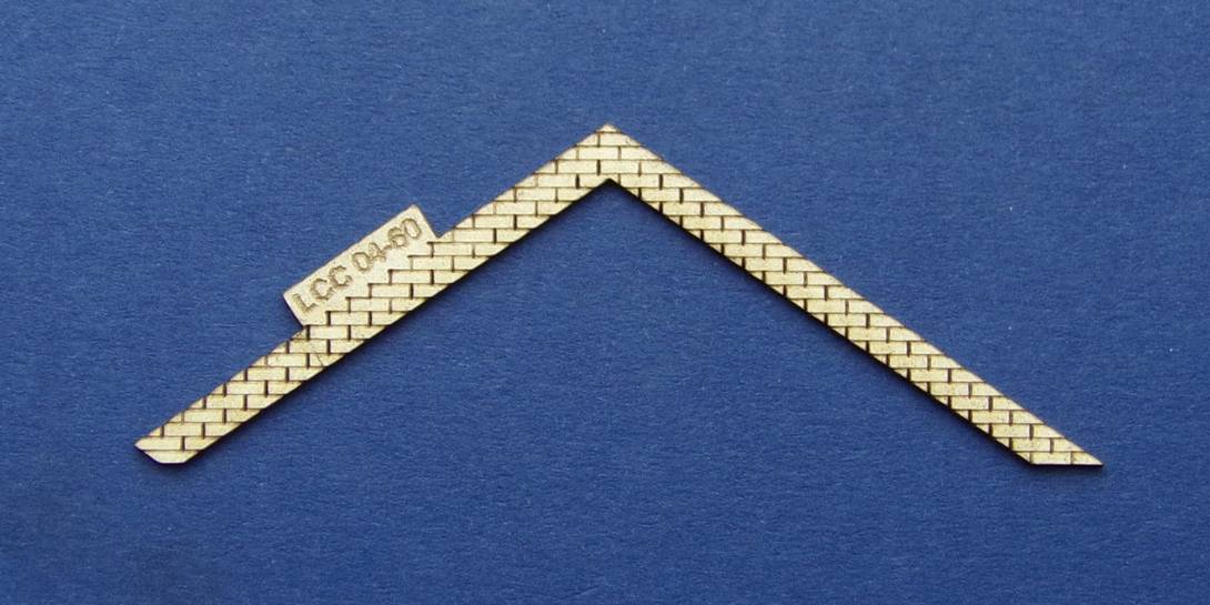 LCC 04-60 OO gauge modular engine shed doorway gable