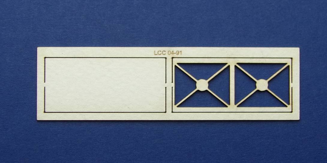 LCC 04-91 OO gauge steel panel for water tank - front and back