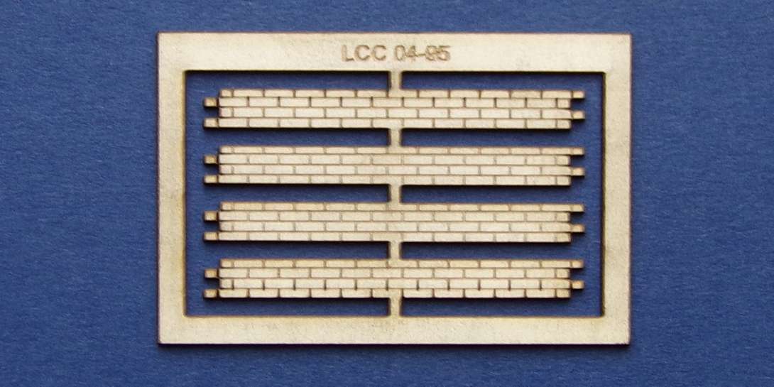 LCC 04-95 OO gauge brick chimney bottom decoration strips