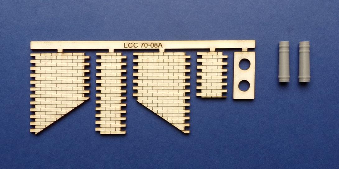 LCC 70-08A O gauge double sloping chimney kit with chimney pot