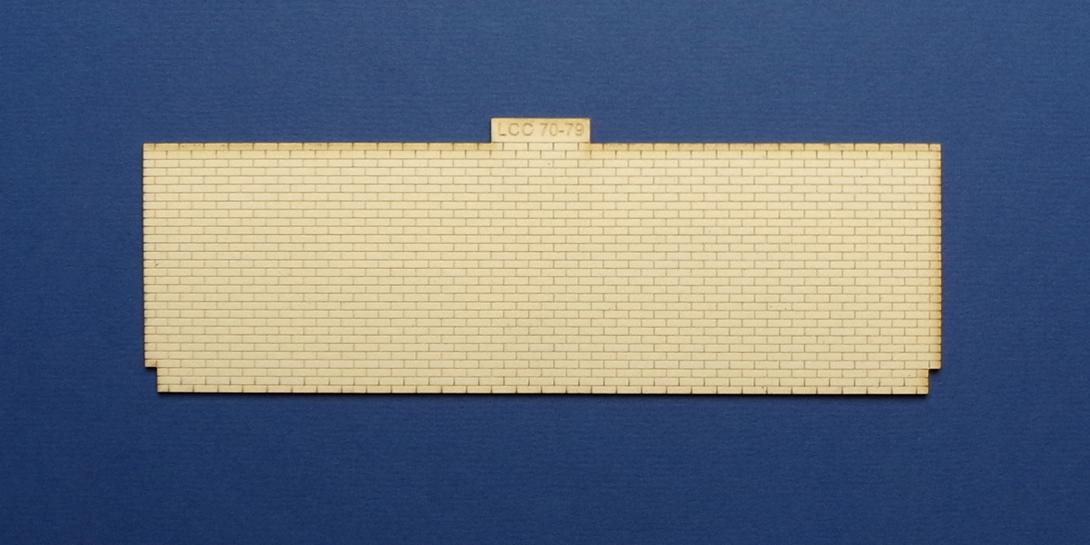 LCC 70-79 O gauge brick overbridge parapet