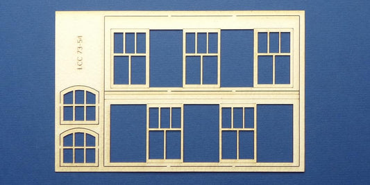 LCC 73-54 O gauge small signal box front windows set