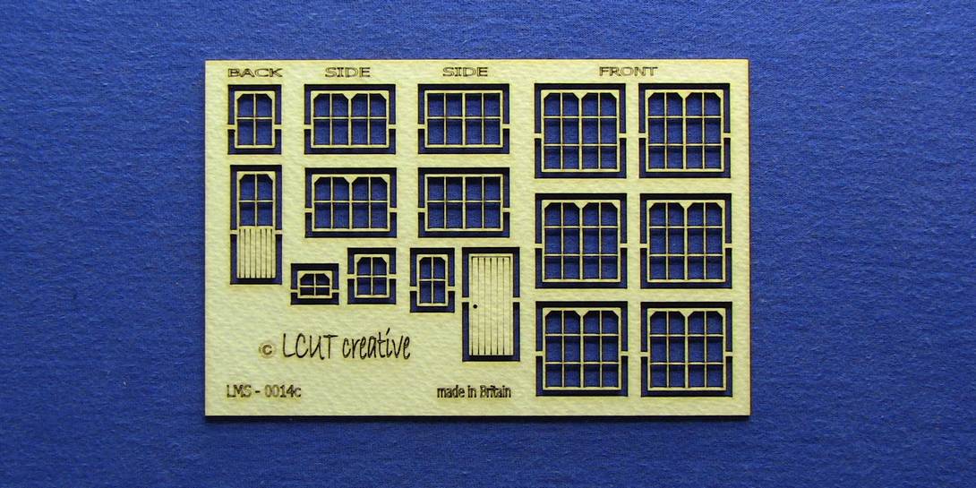 LMS 00-14c OO gauge LMS signal box doors and windows kit