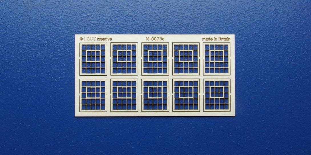 M 00-23c OO gauge kit of 10 industrial windows