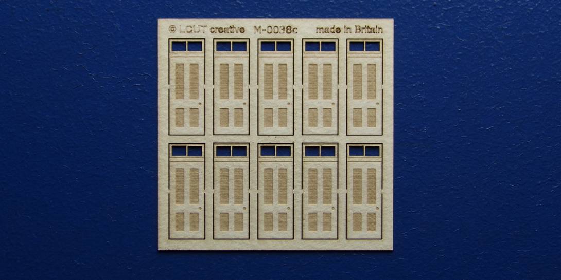 M 00-38c OO gauge kit of 10 single doors with square transom type 1