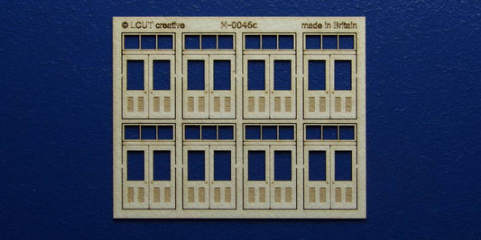 M 00-46c OO gauge kit of 8 double doors with square transom type 1