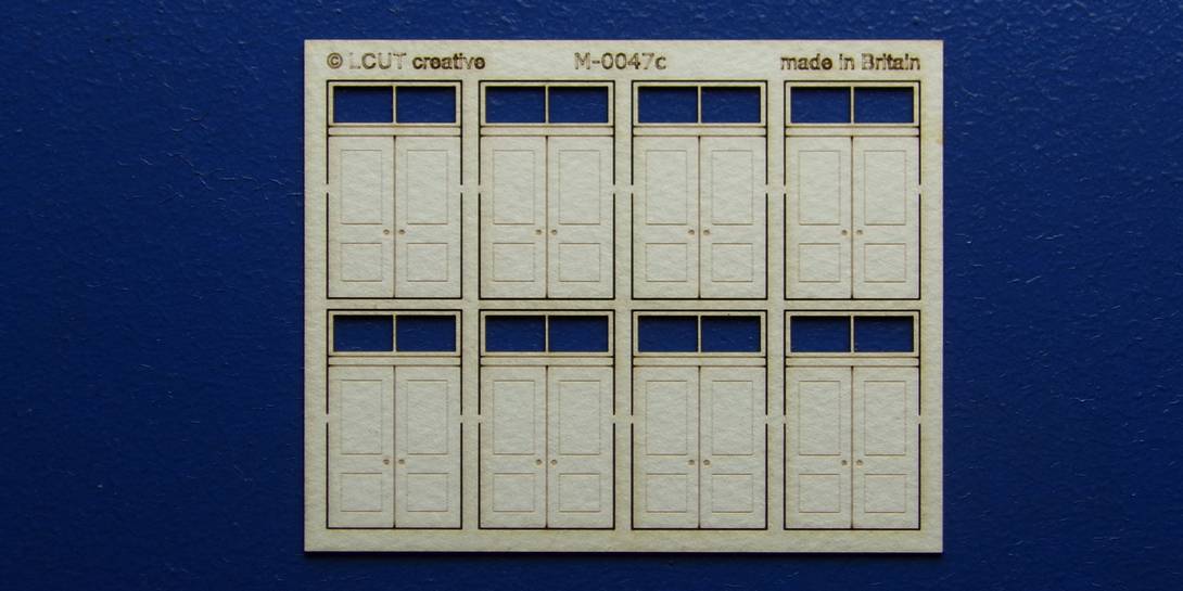 M 00-47c OO gauge kit of 8 double doors with square transom type 2