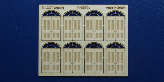 M 00-52c OO gauge kit of 8 double doors with round transom type 4