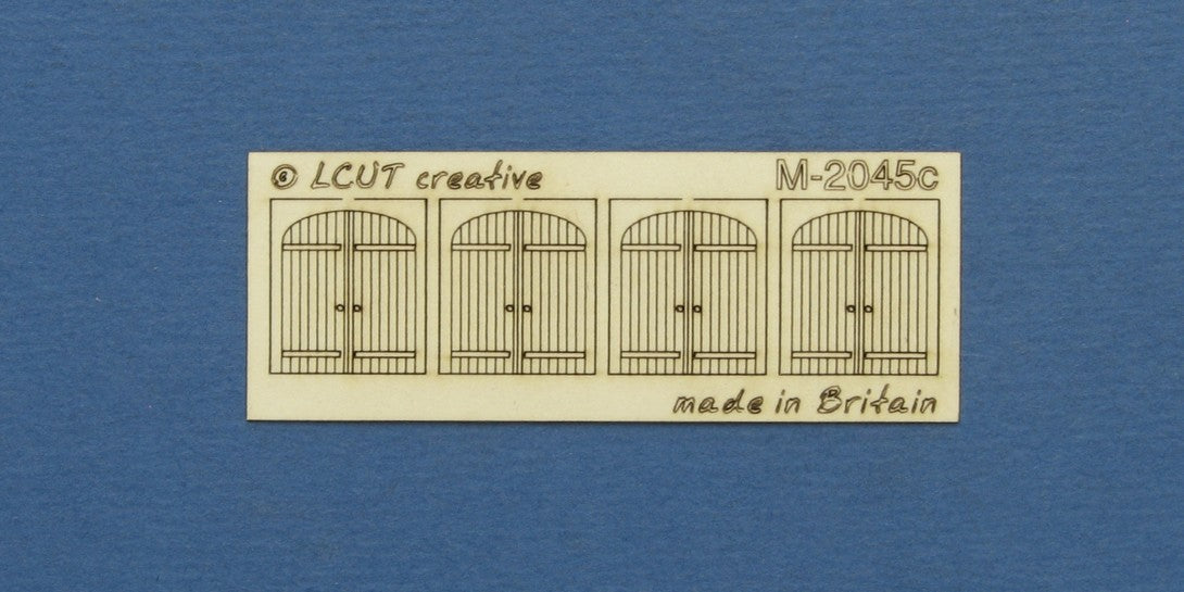 M 20-45c N gauge kit of 4 double industrial doors with round top