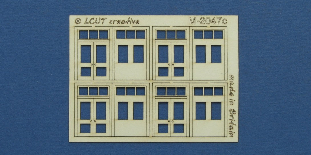 M 20-47c N gauge of 4 double doors with square transom type 2