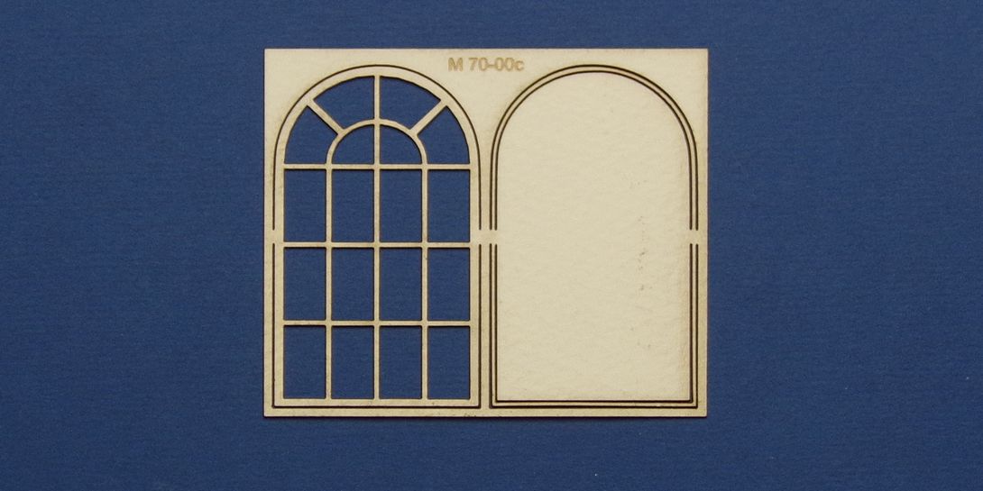 M 70-00c O gauge industrial window with round top type 1