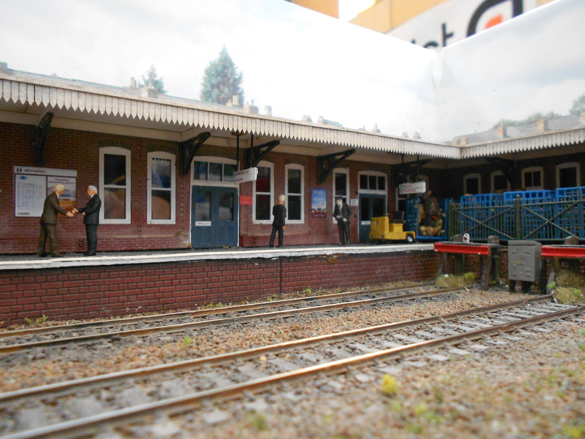 "Llanteulyddog Station building - a low relief station building made from the early 20th century small station' supplemented by 2 station canopy kits."